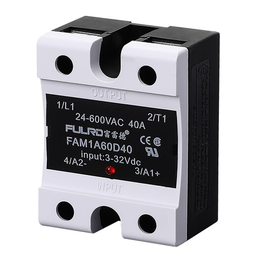 
XMSJ single-phase solid-state relay 40A small DC 24V control 220V AC SSR-40DA voltage regulator industrial grade 25 FDR1-A4840