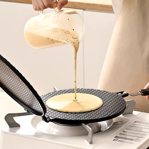 CAMTE egg roll machine, egg roll pan, household baking tools, waffle machine, crispy baking pan, double-sided cookie mold, egg roll machine 22cm upgraded honeycomb model