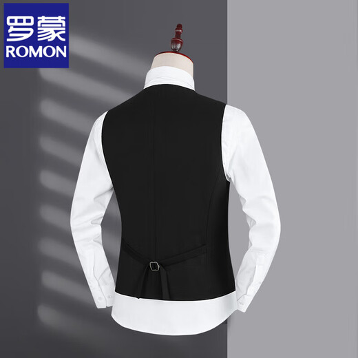 
ROMON (ROMON) suit vest men 2025 business casual professional vest groom best man wedding vest brother group 801 grey (single vest) XL 180