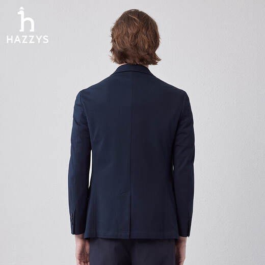 哈吉斯（HAZZYS）男装 春季男绅士品质修型单西通勤针织西服ASUZJ0BAJ01