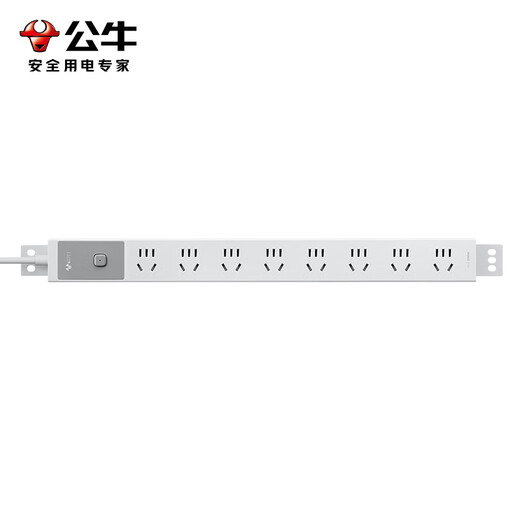 Bull (BULL) PDU desktop gaming cabinet socket/strip board/socket strip/strip strip/socket strip/pull line board 10A eight-bit master control overload protection 1.8 meters P108E