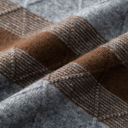 NOSSKISS luxury high-end brand men's cardigan men's autumn and winter round neck contrast striped knitted middle-aged and elderly dad sweater upper cyan XL 180