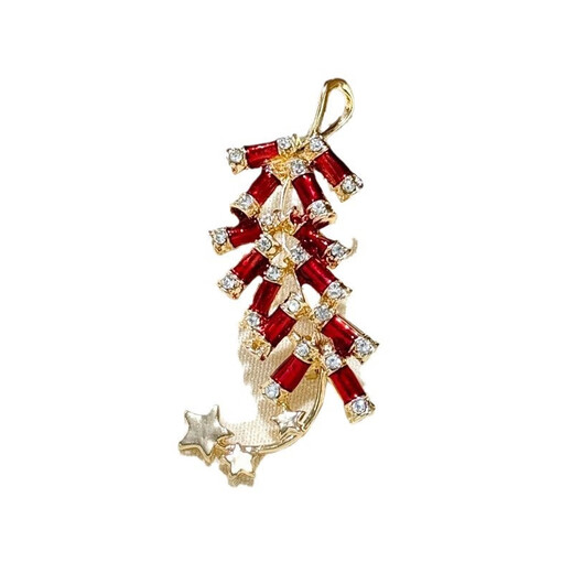 Rong Xia 2025 New Year Chinese Style Red Creative Firecracker Brooch High-end New Year Personalized Pin Corsage Brooch Accessories White