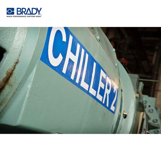 Brady BBP85 Etikettdrucker 10-Zoll B-595 Pipeline Schild Geräte Schild Innen-/Außenband 13563 Gelb