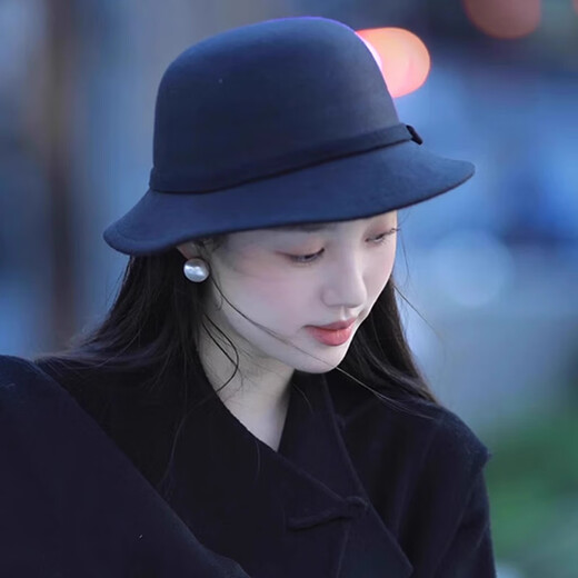 Miao Yijia Top Hat Girl Girl Women Mujeres de otoño e invierno Gat.