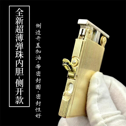 Zorro 753 Lift Ultra-Thin portable en laiton portable kérosène plus léger laser gravé en marbre intérieur doublure de daim masculin en denim fille deuxième version