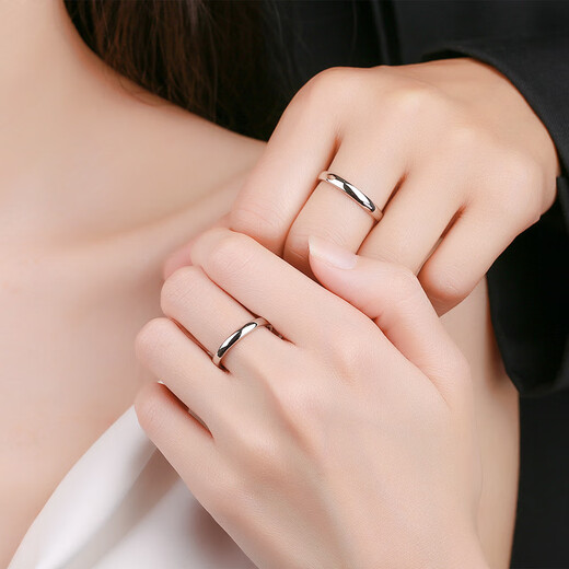 EothPT950 platinum couple ring for girls, a pair of rings, platinum light luxury niche, Valentine's Day birthday gift for girlfriend, a pair of PT950 platinum ring + certificate