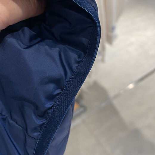 Adidas clover cotton vest Herbst und Winter neuer Standkragen Wind Sport tragen warme Baumwollkleidung lässige ärmellose Jacke HL9216 Blau XS