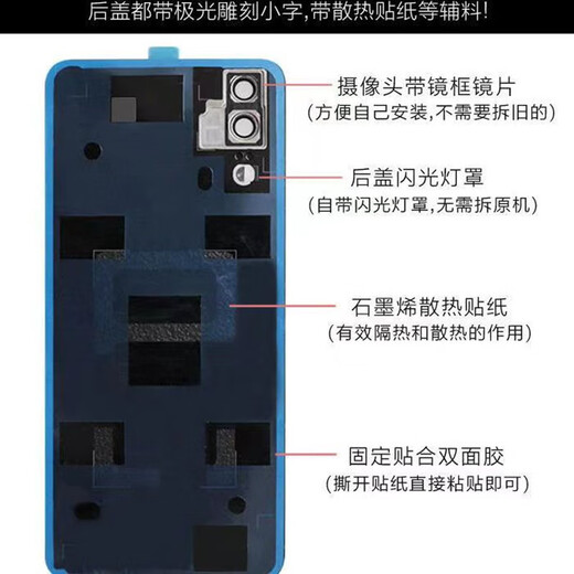 华为（HUAWEI）适用于华为P20后盖P20pro原装后壳玻璃外壳P20手机后屏原厂电池盖 原-P20后盖【极光色】+镜框