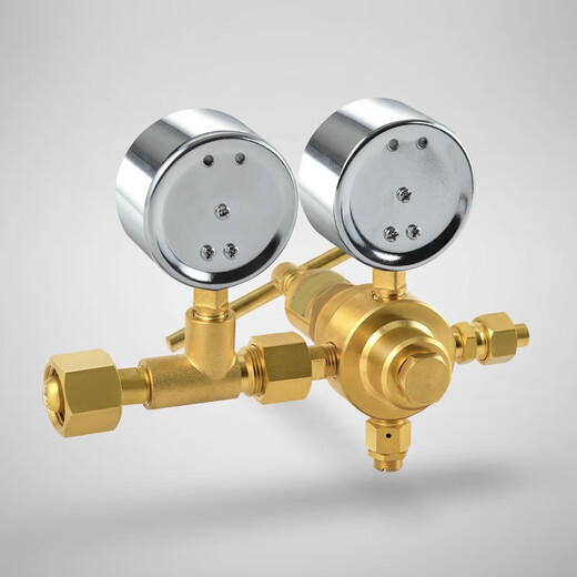 Keruicai Laboratory High Pressure Nitrogen Pressure Reducer 370 Copper Pressure Reducer Air Conditioning Pressure Customizable Standard Gas 370 Pressure Reducer (6-25MPa) 15924