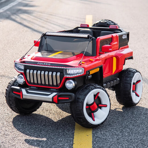 Weibet children's remote control car off-road vehicle parent-child children's electric car four-wheeled adult Hummer baby toy car gray/12V23A Chaowei battery/soft wheel/550 motor
