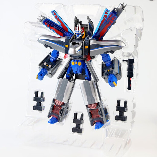 
Lingdong Creative (LDCX) train Superman quadruple Yutian Qinglong train high-speed train track deformation robot children's toy boy quadruple Yutian Qinglong + two-member Tianyan