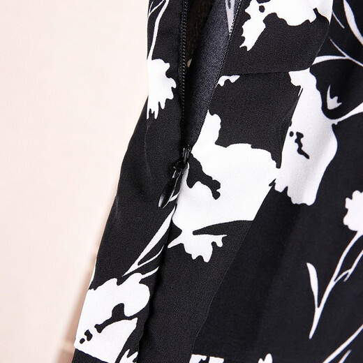 
Shanidoluo large-size women's summer clothing new product fat girl looks slim and fashionable dress age-reducing fashion slimming suspender skirt 16818 Black XL Recommended 100-130Jin [Jin equals 0.5 kg] to wear