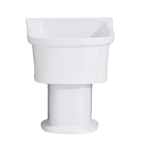 Washing mop pool high-foot household balcony ceramic split floor-standing bathroom old style large wall drainage floor mop basin 42 cm pool + 30 cm column manual