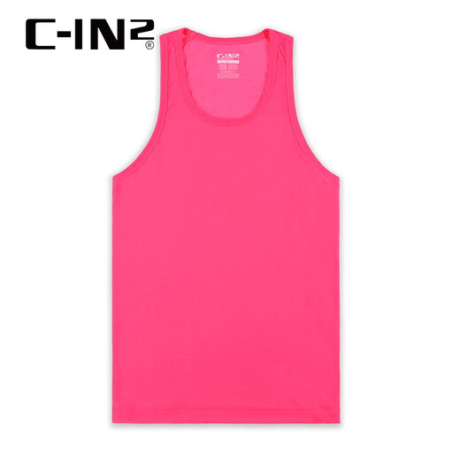 C-in2 Frühlings- und Sommer Neues Produkt Herrenweste dünne weiche Sportfitness Schweiß-absorbierende untere ärmellose T-Shirt Männer 1006GH Rose Rot 673 s