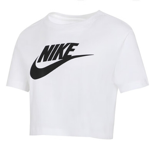 耐克NIKE女士T恤24新款运动服装跑步健身衣纯色棉质百搭透气圆领短袖 BV6176-100 XL