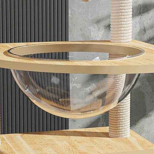 珑小宠猫爬架猫窝加粗大型猫树一体太空舱猫架子小户型不占地麻绳猫玩具 145cm 5层 【多猫加厚板材】