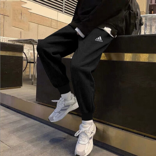阿迪达斯 （adidas）官网官方休闲裤男裤 25春季新款运动裤跑步健身卫裤棉质柔软长裤 GK9226 L 180/86