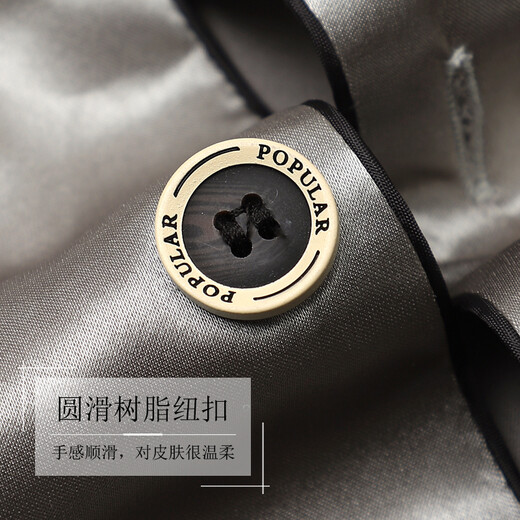 莫代尔男士睡衣春夏季冰丝绸长袖家居服秋冬薄款仿真丝银灰加大码两件套装 6630 XL码身高175-180体重140-160斤