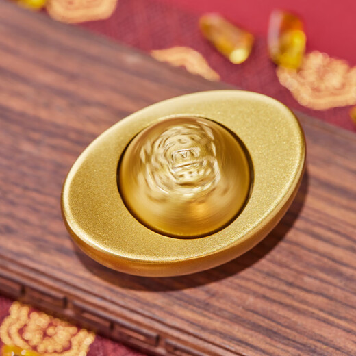 朱炳仁铜 招财进宝元宝工艺品实用创意艺术礼品车用卧室手把件小元宝 招财进宝元宝