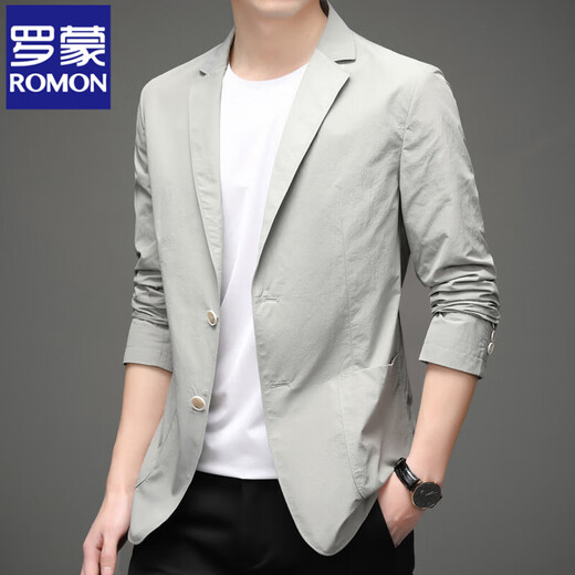 Luo Meng high-end seamless suit men's casual suit spring, autumn and winter coat non-iron woolen coat warm business AE8322 style khaki-style regular XL 180/96A 140-160Jin Jin equals 0.5 kg