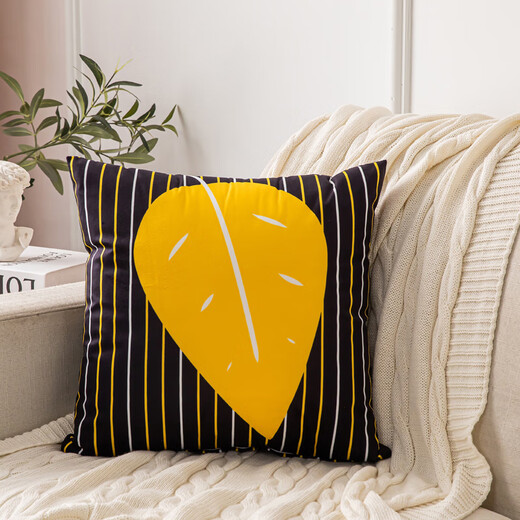 McCree [Double-sided model] geometric pattern pillow sofa living room cushion car in the afternoon pillow on the bed girl sleeps on the black and white space 40x40cm single pillow cover