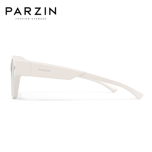帕森（PARZIN）偏光太阳镜男 猫眼小框近视专属套镜遮阳防晒驾驶墨镜女 PZ12117 奶盐白