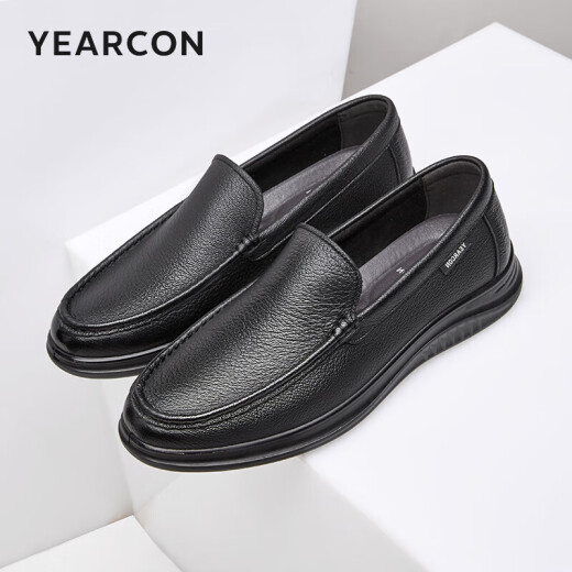 Yierkang men's shoes soft-surface bean shoes dad shoes cover foot life casual shoes men 97699W black 42