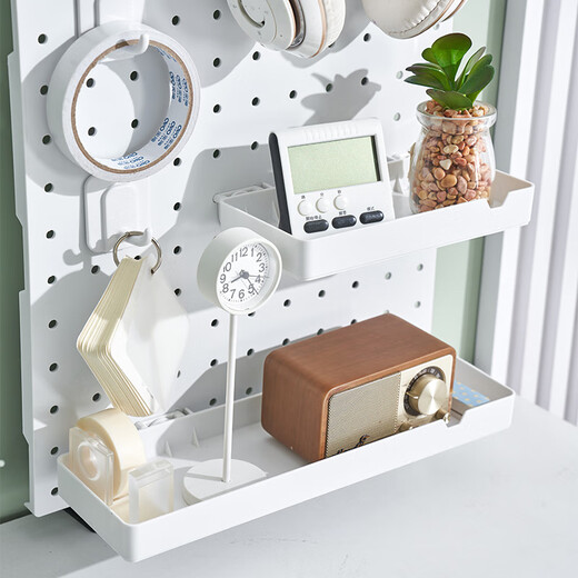 Ouoety runde Lochplattenzubehör 3 cm Loch Entfernung Wand Hanging Rack Teile Anzeige Dekorative Haken Aufbewahrungsbox Clip 3 9930 Quadratische Speicherbox