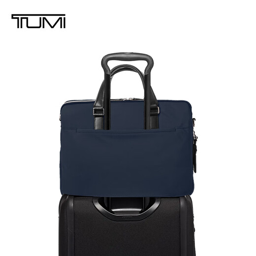 TUMI MONROE Men's Handbag Computer Bag Business Commuting Large Capacity Thin Briefcase Navy Blue