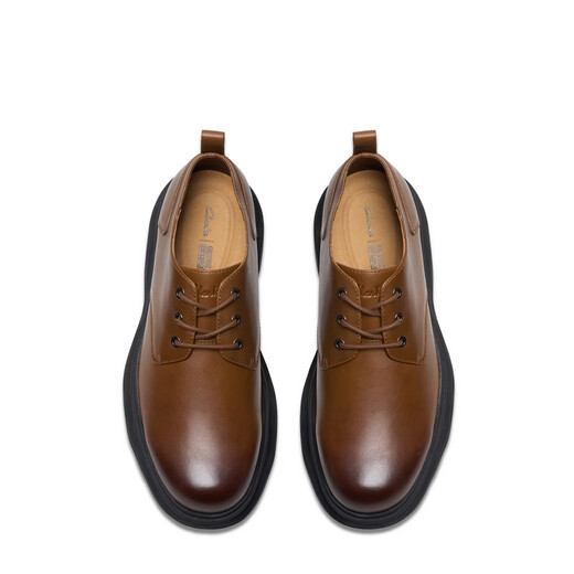 Clarks其乐引力系列男鞋新款商务休闲缓震透气英伦牛皮皮鞋 棕色 261798847 40