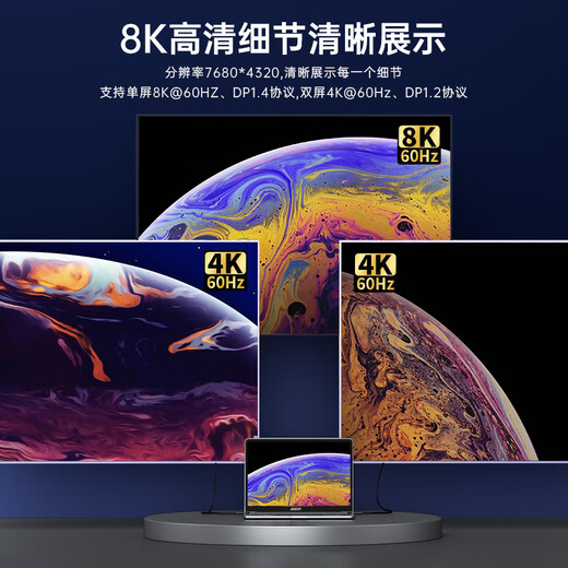 ULT-unite优籁特雷电4线TypeC全功能同轴线USB4视频投屏数据传输PD100W雷雳3苹果笔记本硬盘显示器0.8米