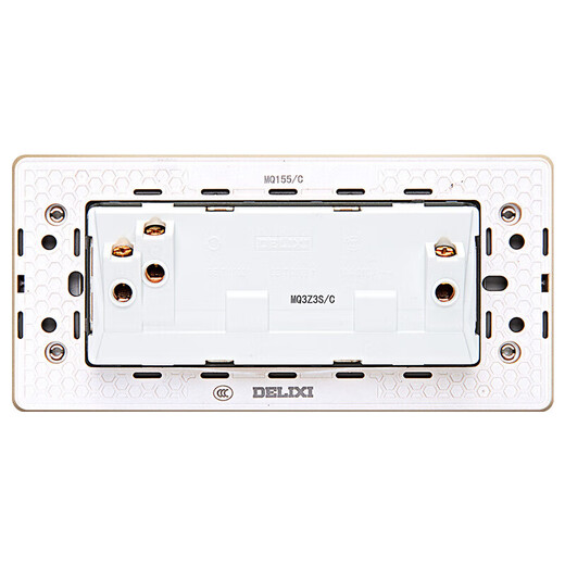 
(DELIXI) Socket panel concealed CD691 series 118 type two-position five-hole 10-hole socket panel champagne gold type 118 type fifteen-hole