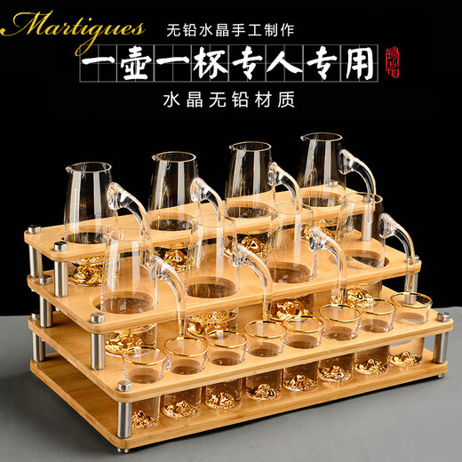 Household liquor cup divider storage bamboo rack creative wine storage wine rack tray wine glass storage anti-corrosion and durable 12 small hole cup holder