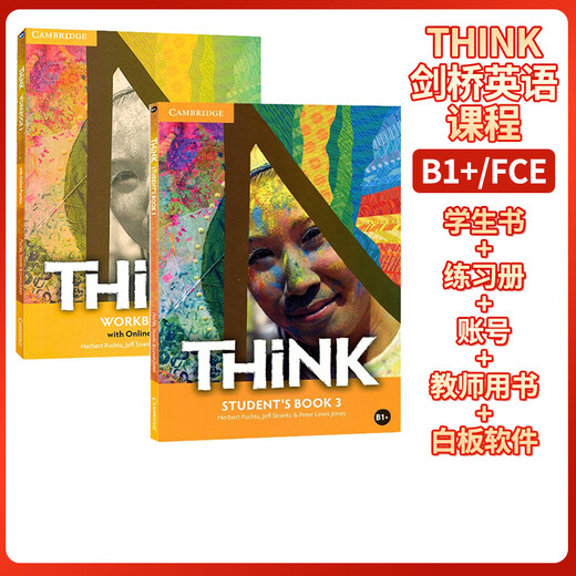 剑桥Think 教材 剑桥大学出版社初中英语教材 培训机构外国语学校英语综合教材 正版套装 starter12345全套 课本+练习册新版现货 第一版2级 学生书+练习册 PET(B1)