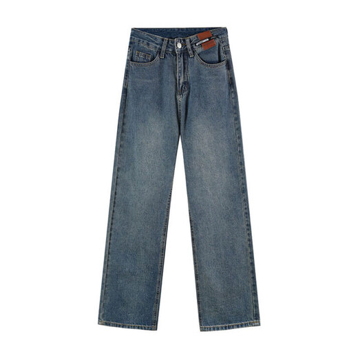 Markyinxiang jean chaud épaissi pour les femmes en automne et hiver design en cuir marque haute taille droite plus plancher de velours