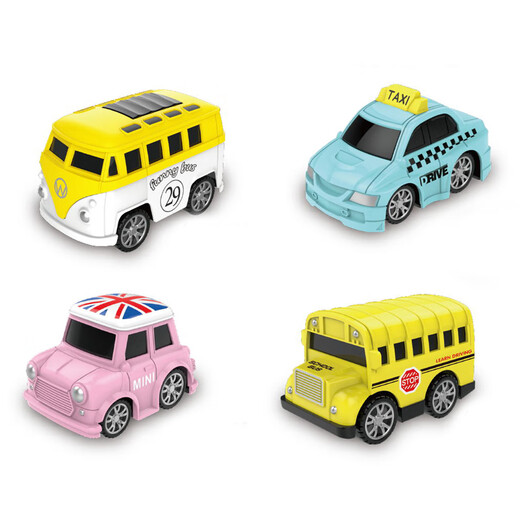 Creative simulation Huili alloy mini car police car bus school bus ambulance model children's toy gift light blue taxi (Huli alloy) H9920-1
