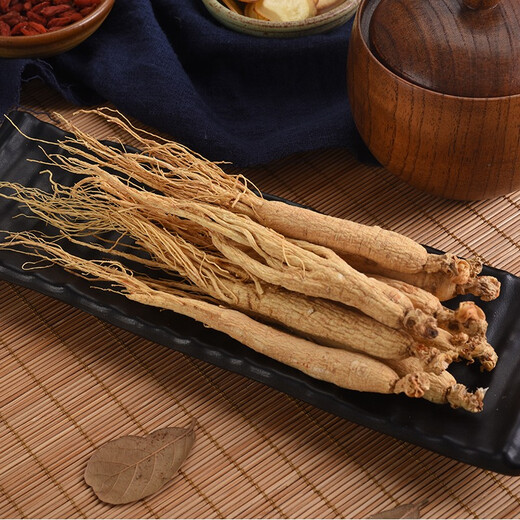 长白山人参300克粗根盒装全须生晒参白参年份足 煲汤煮粥补品泡酒礼品