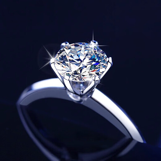 BJYL 1 carat rhinestone ring for girls light luxury open index finger ring wedding couple pair ring Valentine's Day gift for girlfriend 1 carat open adjustable ordinary gift box