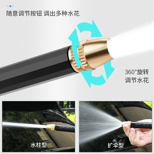 Yueye high-pressure car washing water gun water gun household watering flower connection tap water flushing car artifact cleaning gun head alloy