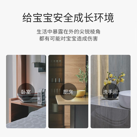Licheers Anti-collision Corner Table Corner Anti-collision Corner Protector Infant and Child Safety Anti-collision Coffee Table Transparent Anti-collision Soft Corner Sticker 8 Pack