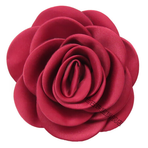 
Handmade three-dimensional rose fabric flower bouquet brooch head flower professional dress accessories off-white 6.5 cm