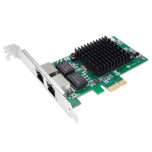 ZT-net千兆双口有线网卡Intel芯片PCIex4四电口服务器扩展卡软路由ROS汇聚机器视觉工业相机服务器网卡 82575千兆双口网卡PCIE X1