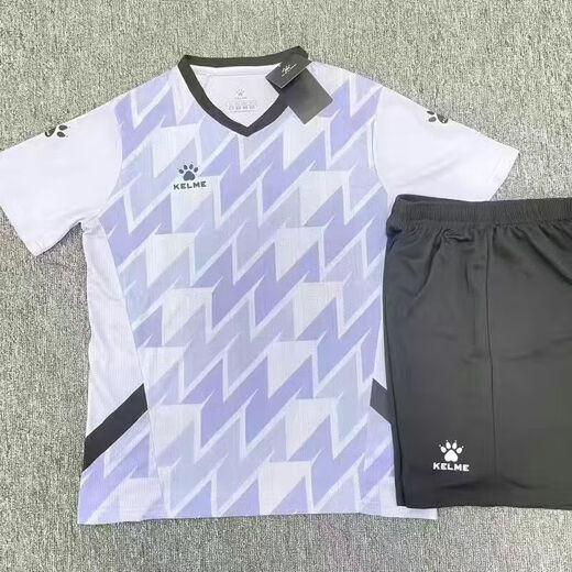 Kelme (Kelme) 2024 Neues Kelme-Training kurzärmeliger Wettbewerb Fußballanzug Männer und Frauen College Uniform Neue Schnelle Trocken 1048 Weiß [145-155]