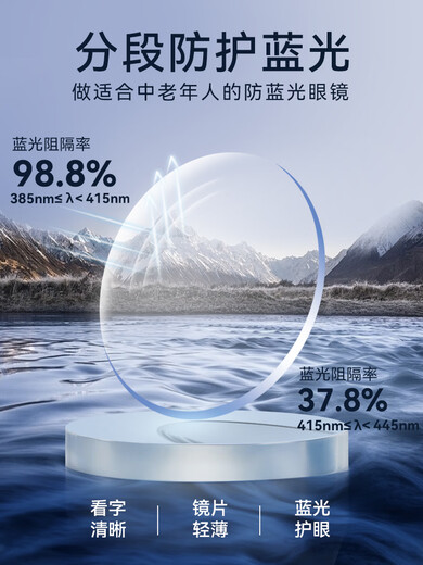 索斯金折叠老花镜远近两用男高档正品女高清老人防蓝光中老年眼镜年轻款 【看近专用】高清防蓝光-金色折叠款 【100度老花】建议45-49岁
