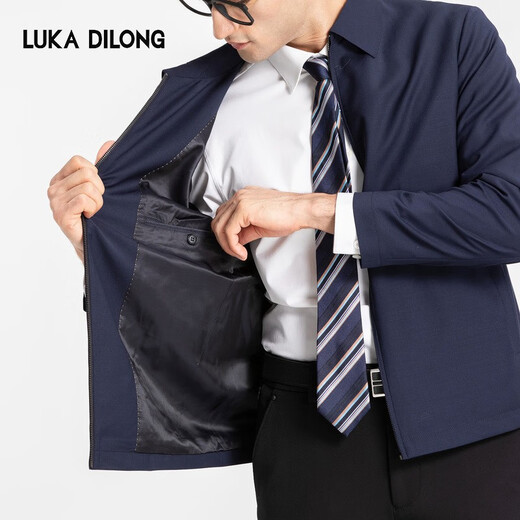 Luca Dilon шерстяная легкая роскошная весенне-осенняя тонкая одежда в стиле ретро шерстяная деловая мужская классическая куртка с лацканами темно-синяя 2XL 54