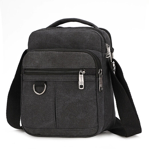 Xushansi shoulder tool bag thickened shoulder crossbody canvas bag hardware electrician tool bag canvas large heavy-duty wear-resistant horizontal style brown small size 1511