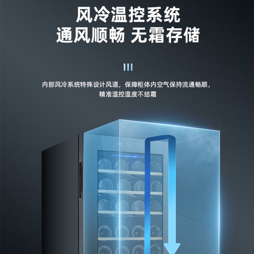 WINDELN Wendell red wine cabinet compressor constant temperature wine cabinet household mini small moisturizing tea cigar storage refrigerator compressor air-cooled wooden shelf 23 bottles