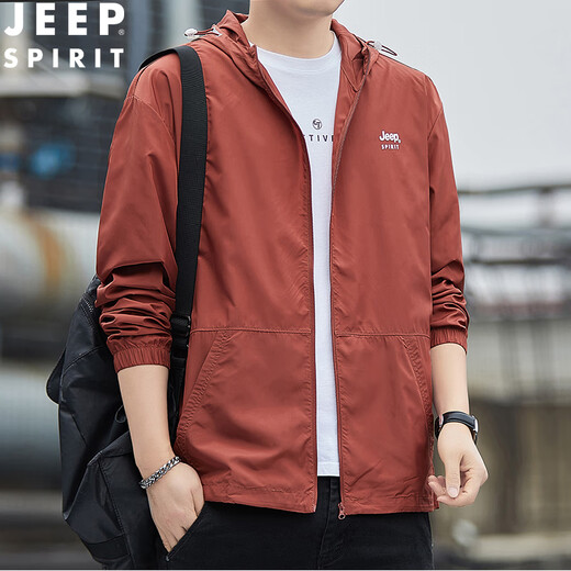 Jeep (JEEP) sun protection clothing men's summer ultra-thin breathable sunshade skin clothing 2025 new outdoor fishing jacket men's top 7388 gray green L (recommended 130-150Jin Jin equals 0.5 kg)