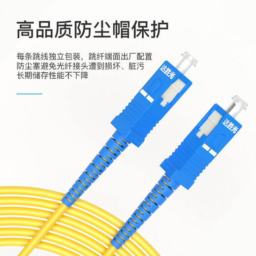 达胜光 电信级光纤跳线 SC-SC单模单芯 低烟无卤光纤线 收发器尾纤连接线 20米3.0 DSG-SUSU20S